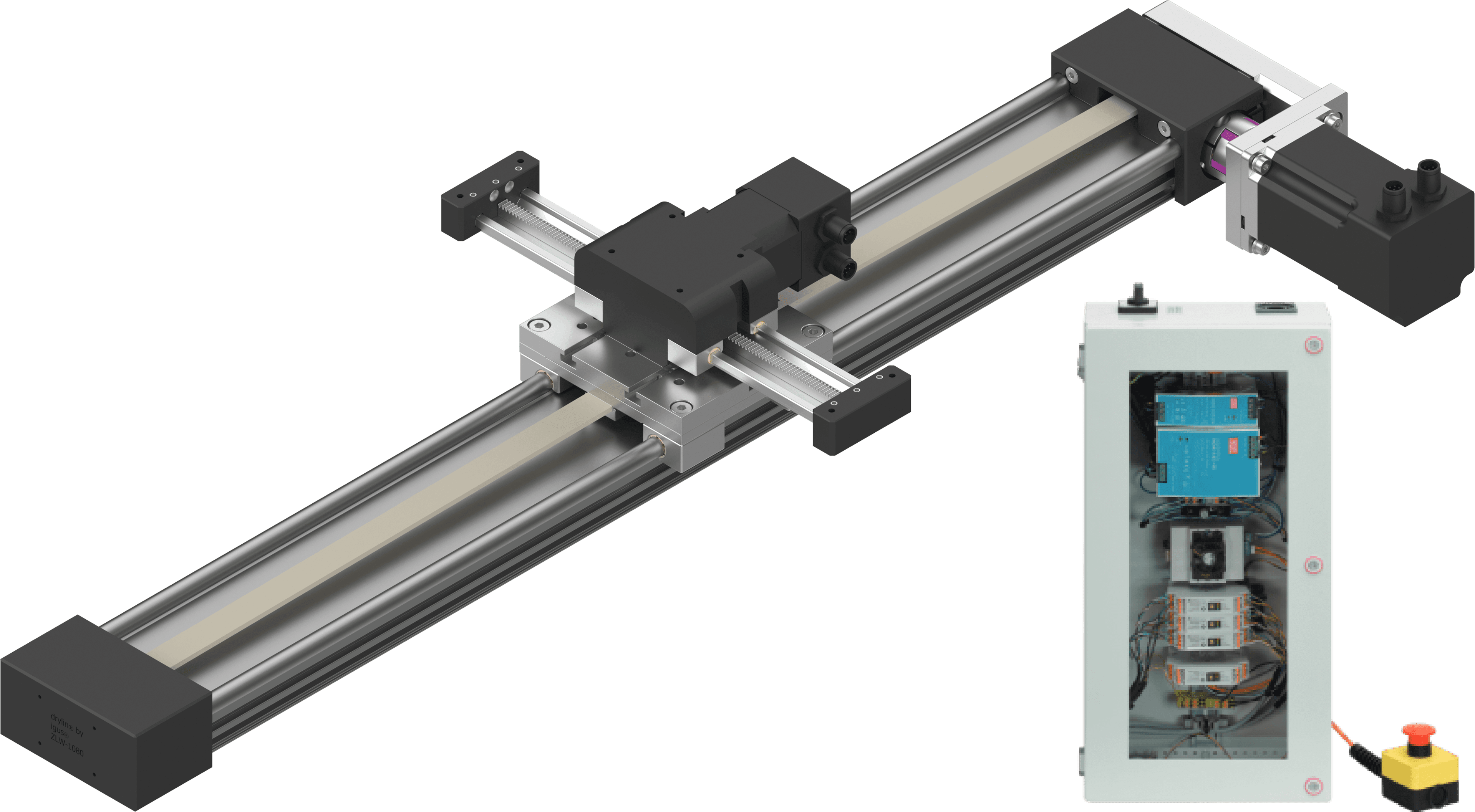 Line Robot | Stepper Motors with Encoder | Working Space 500x150 mm